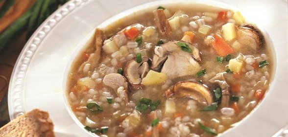 Грибной суп с перловкой