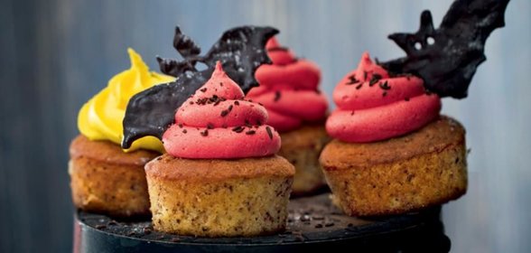 Капкейки с летучими мышами