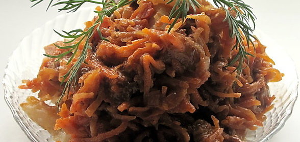 Рыба под маринадом с грибами