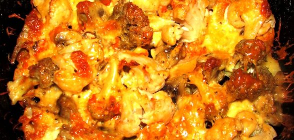 Овощи, запеченные в духовке с сыром