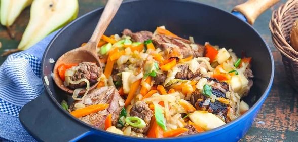 Осеннее жаркое с грушами