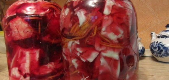Засолка капусты со свеклой по-грузински