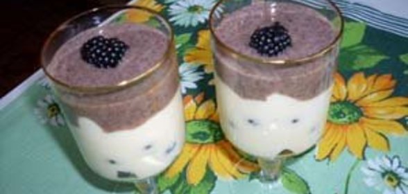 Ягоды с творожным кремом