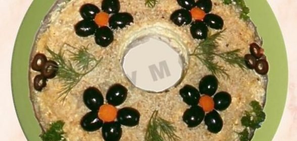 Салат Кабриолет курица грибы жареные