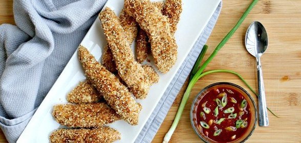 Куриные пальчики с кунжутом