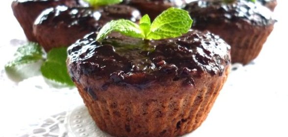 Шоколадные кексы с конфитюром без яиц и масла!(заходите,угощайтесь!)