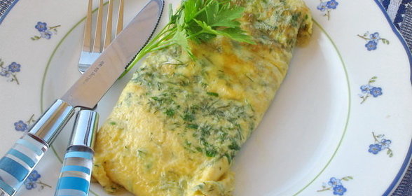 Классический французский омлет с сыром