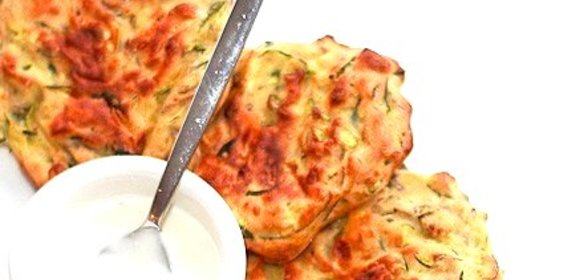 Кабачковые оладьи в духовке