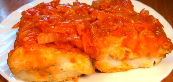 Рыба жареная под маринадом