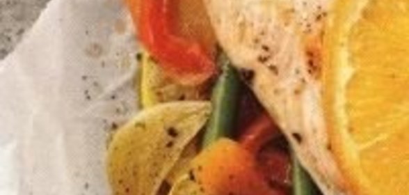 Камбала с зеленью и уксусом