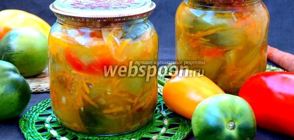 Салат из зелёных помидоров на зиму