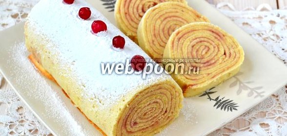 Рулет с повидлом из гуавы