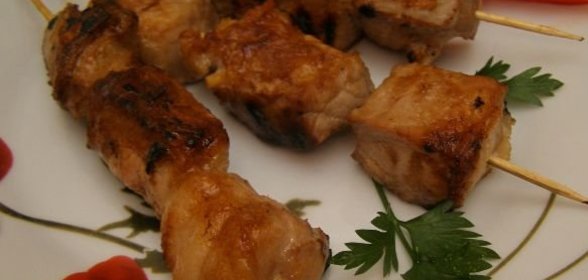 Шашлык в имбирном маринаде (на сковородке)