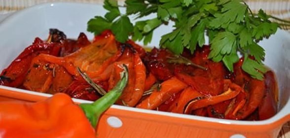 Печеный перец в духовке на зиму