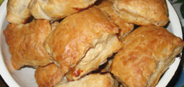 Бурекасы или слоённые пирожки с картошкой. Вариант 2: слоённые пирожки с мясом