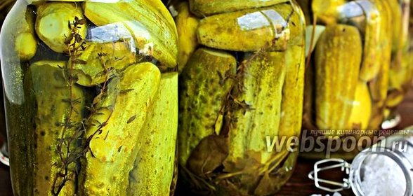 Консервированные огурцы с тимьяном