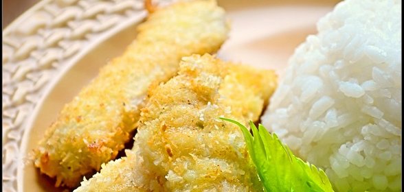 Куриные палочки в кокосовой стружке