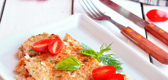 Гречневый омлет с сыром и зеленым луком