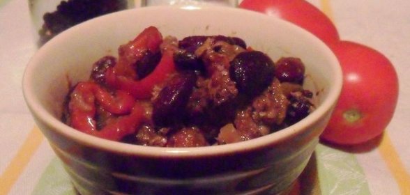 Печень с фасолью