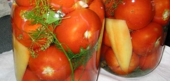 Шпигованные томаты с лимонной кислотой