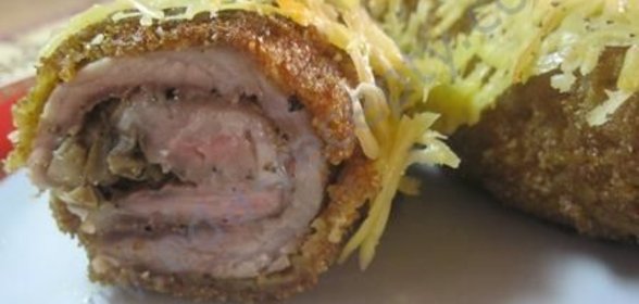 Мясные рулетики с грибами