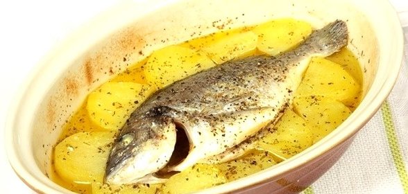 Дорада с картофелем