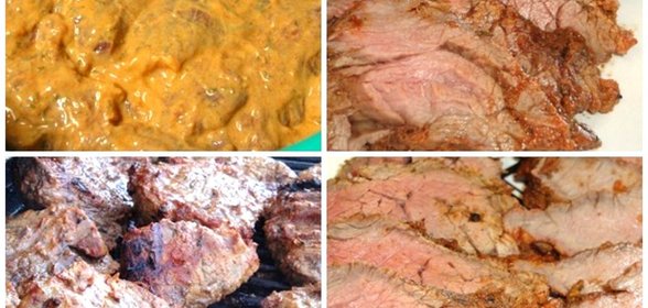 Говяжья вырезка в йогуртово-чесночном маринаде