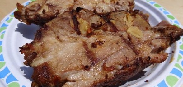 Мясо с Чесноком и Аджикой на Пивных Парах Зажаренные на Гриле