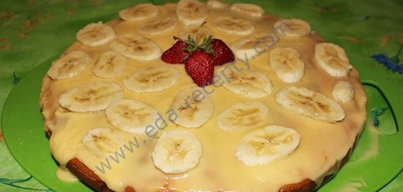 Манник с бананами на кефире