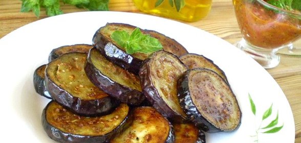 Баклажаны, жаренные кольцами