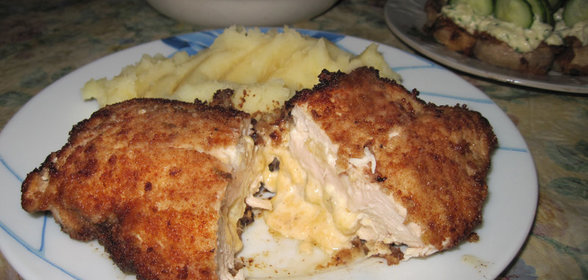 Куриная грудка с сырно-ананасовой начинкой