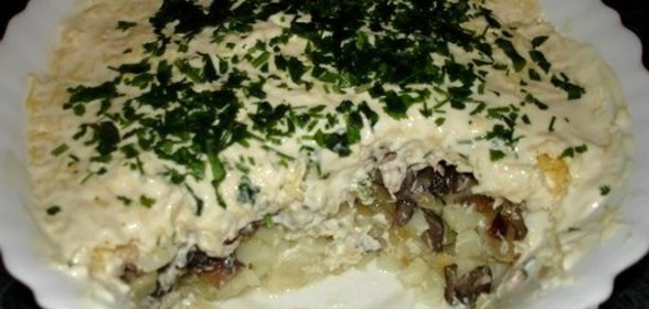 Салат Грибы под снегом