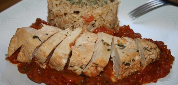 Западно-африканская курица с рисом