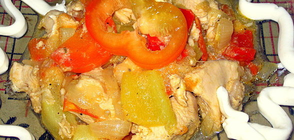 Лёгкий ужин из филе курицы (вариант)