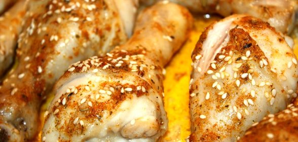 Куриные окорочка в маринаде из сушеных томатов