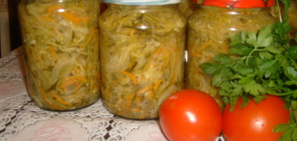 Салат на зиму. Кабачки по корейски