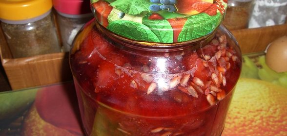 Клубничное варенье с орехами и семечками!