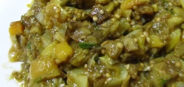 Икра из печеных баклажанов и сладкого перца