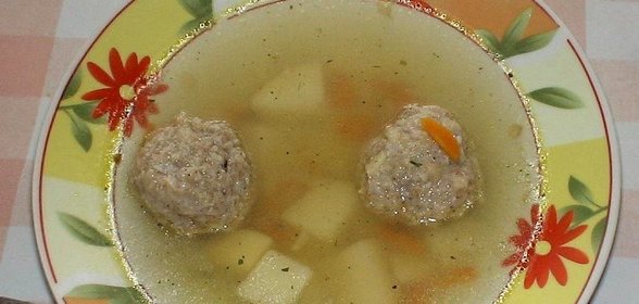 Суп с рыбными фрикадельками
