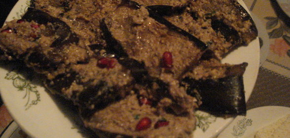 жаренные баклажаны в ореховом соусе