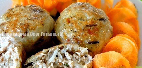 Котлетки с диким рисом и морковью