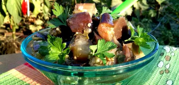 Малосольные баклажаны с чесноком