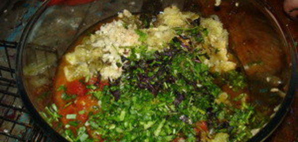 Икра баклажанная на мангале