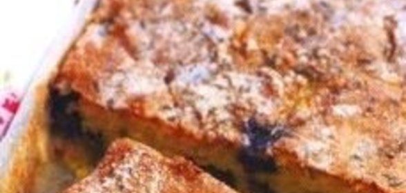 Лавандовый пирог с черникой и нектарином