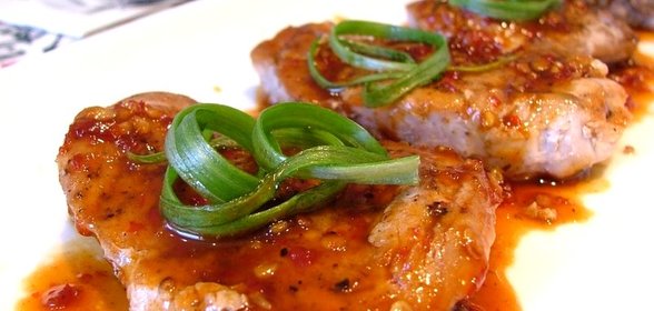 Свиные медальоны с апельсиновым соусом