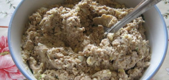 Начинка для пирогов и пирожков из консервированной рыбы