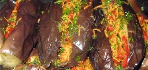 Квашеные баклажаны фаршированные овощами