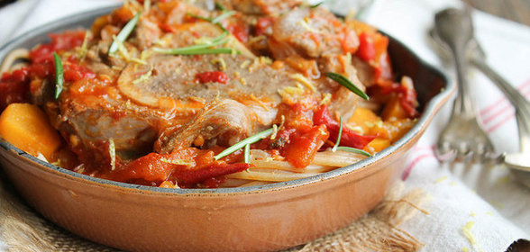 Итальянское блюдо из телячьей рульки