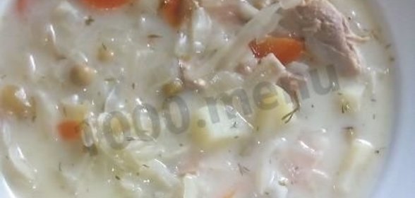 Суп с плавленым сыром и овощами