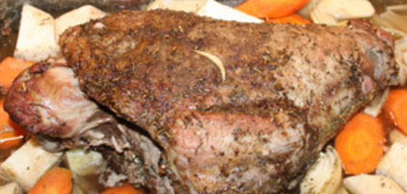 Klassisk lammestek (Классический вариант запеченой бараньей ноги)
